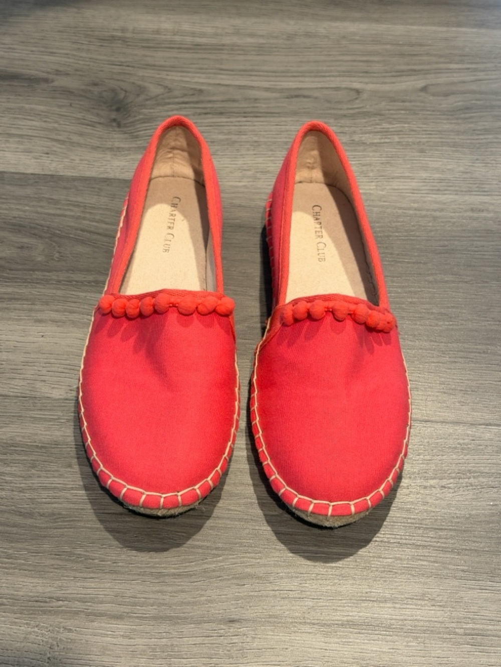 Charter Club Coral Pom Trim Espadrilles